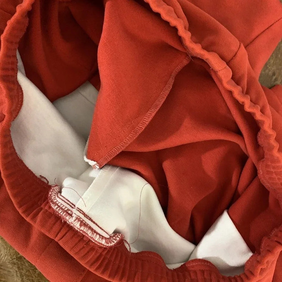 Red White Button Retro Button Front Mini Skirt Waist 26” Elastic Waist - Picture 8 of 8